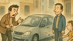 Vtip: Váš kluk házel kamenem do auta…