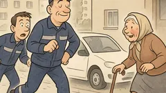 Vtip: Dva plynaři sprintují k autu