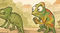 Vtip: Hádají se dva chameleoni...