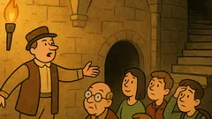 Vtip: Na hradě: pozor, strmé schody!