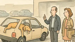 Vtip: Zaparkoval jsem u supermarketu s psem