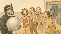 Vtip: Potápěč vyleze z vody s perlou