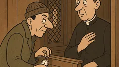 Vtip: Zloděj ve zpovědnici krade hodinky