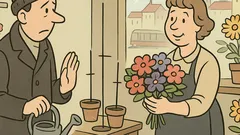 Vtip: Pan Kukla přijde do květinářství…