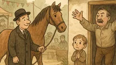 Vtip: Na trhu prodal koně… a syna?