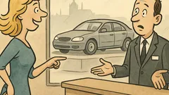 Vtip: Blondýnka přijde do autosalonu…