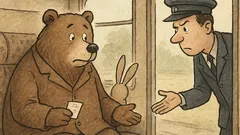 Vtip: Zajíček a medvěd jedou vlakem…